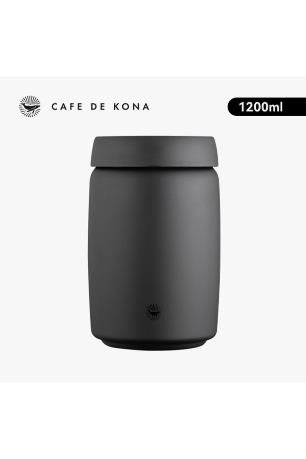 1200ml (Black) CAFEDEKONA Stainless Steel Sealed Tank Stainless Steel Vacuum Sealed Canisters For Co