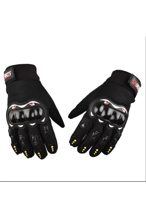 Black Motorcycle Gloves Full Finger Protective Outdoor Knight Sports Breathable Racing Cycling Stree