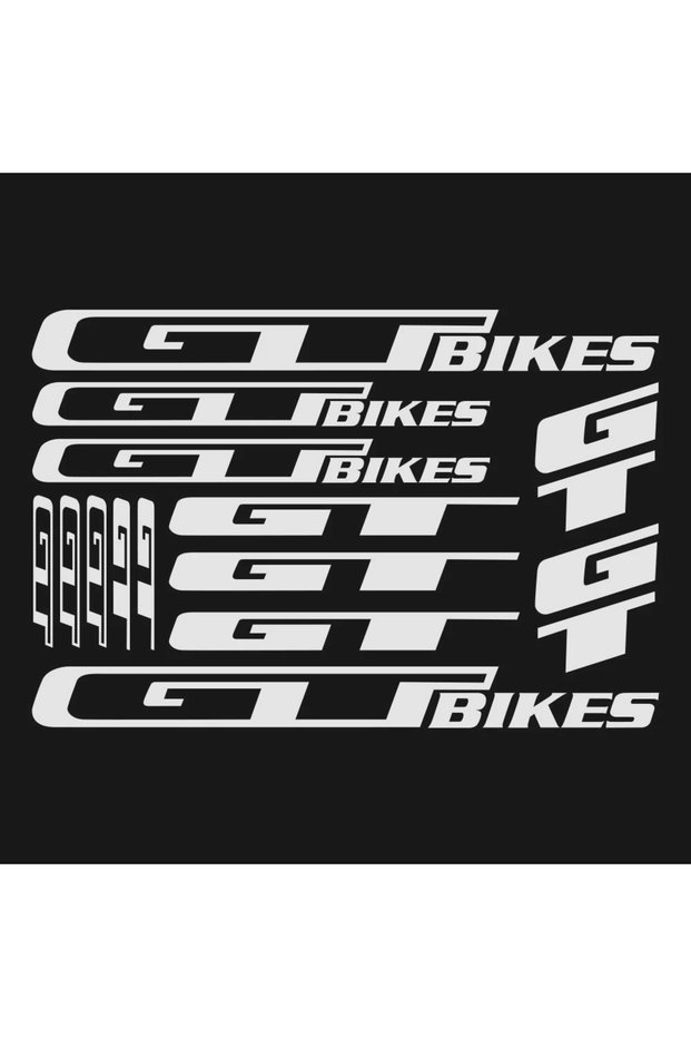 White 14PCS/SHEET bike riding helmet creative sticker, FOR GT bike bike accessories decal, mountain