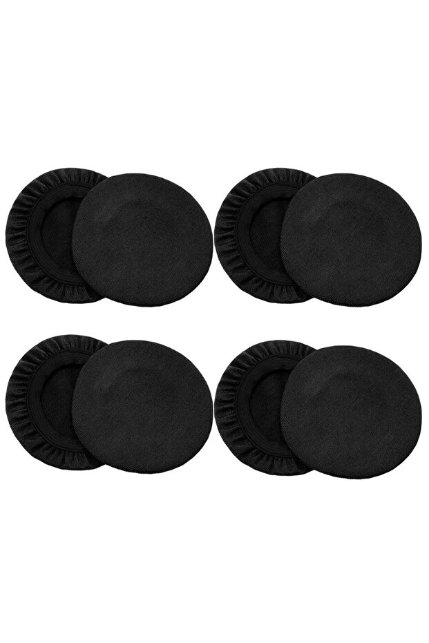 black 10cm 4Pair 4 Pairs Elastic Lycra Earpad Covers Headphone Covers Stretchable and Washable Sanit