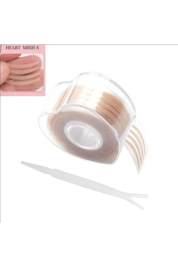شريط جفن مزدوج الطي من Heart Mesh S MJ، 600 قطعة، شريط لاصق غير مرئي للرموش ذاتية اللصق تحت E