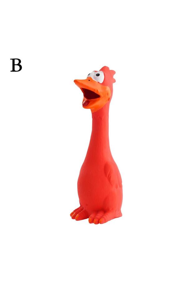 B New Squeak Dog Toy Chew Bone Squeaky Ball Chicken Sound Dog Toys Tooth Grinding Training Pet Toy S