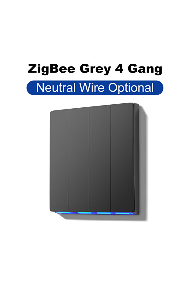 مفتاح حائط ذكي ZigBee رمادي اللون من GIRIER Tuya، مفتاح إضاءة ذكي بتقنية WiFi، متوفر بـ 1/2/3/4 أزرار