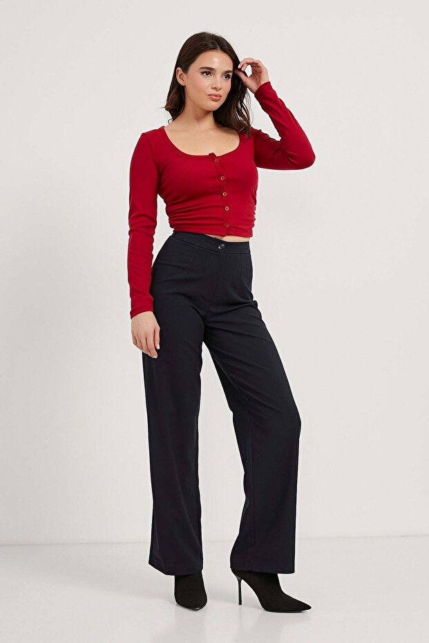 High Waist Palazzo Trousers