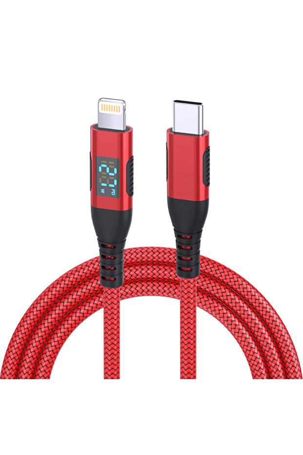 كابل LAIHONEN USB C إلى Lightning بطول 3 أمتار (10 أقدام) مع مؤشر LED