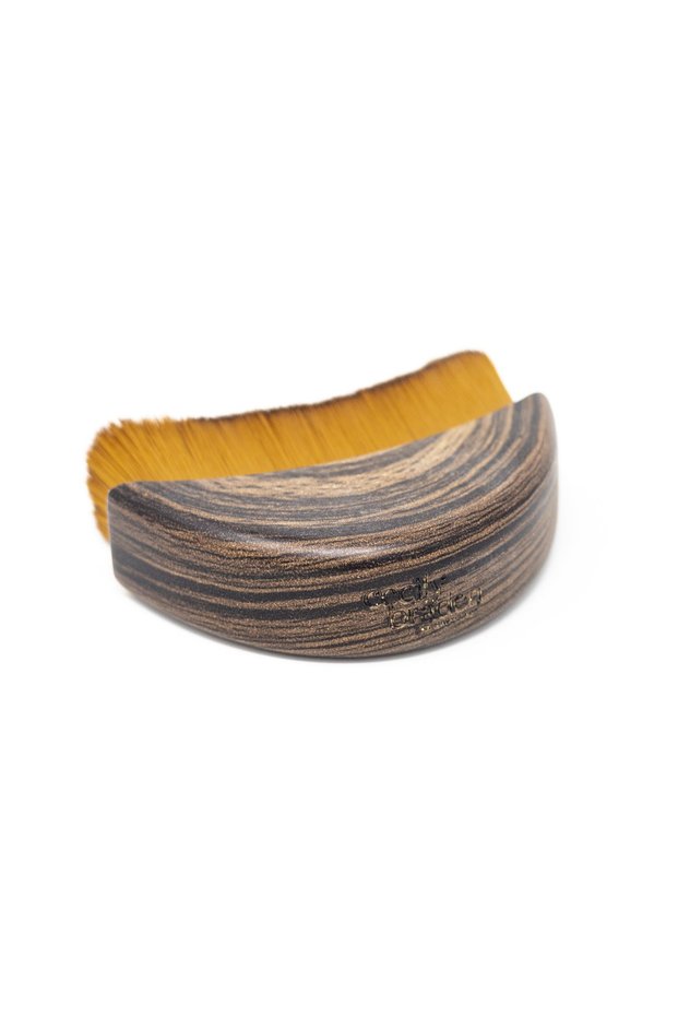 Brown New Lymphatic Contour Face Brush with Gua Sha - Eye & Neck Care Tool for Facial Sculpting