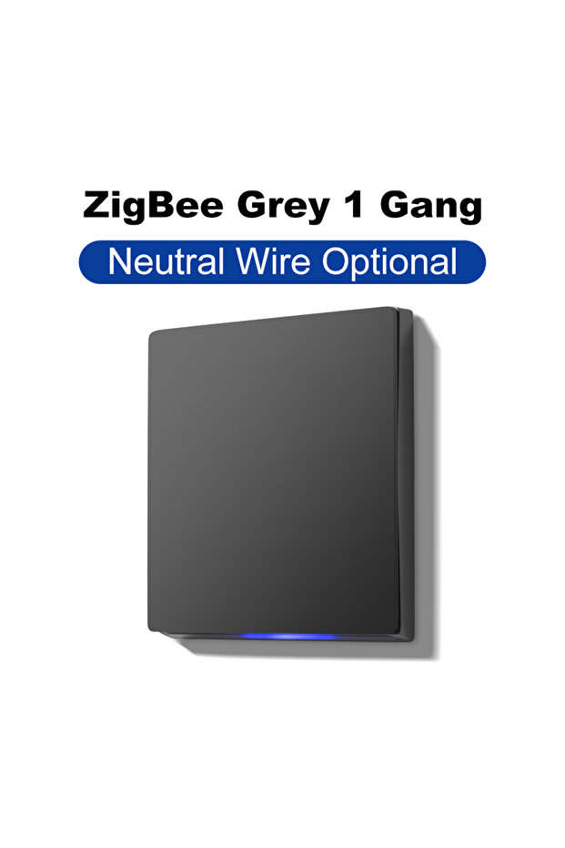 مفتاح حائط ذكي ZigBee رمادي اللون من GIRIER Tuya، زر ذكي واي فاي، مفتاح إضاءة ذكي بـ 1/2/3/4 أزرار
