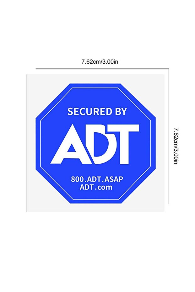 ملصق أمان مقاوم للماء من جانب واحد 8 قطع ملصق تحذيري على النافذة ADT ملصق نافذة مقاوم للماء مادة De