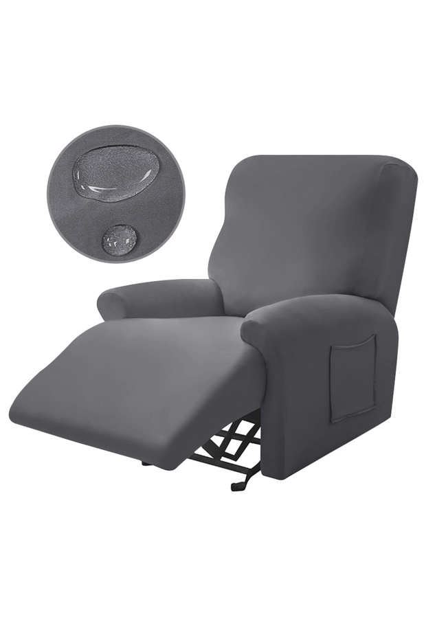 1 seat S1-GREY Waterproof Recliner Sofa Cover Non-slip Sofa Covers For Living Room Single Sofa Chai