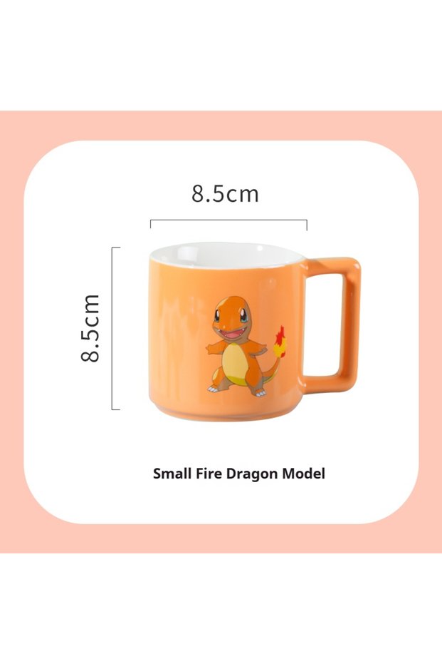 330ml Charmander Mug SHUNXIANG Pokemon Cartoon Ceramic Mug Cute Bulbasaur Charmander Squirtle Jiggly