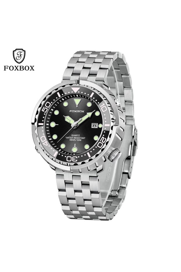 silver black 05L 2024 Men Watch Outdoor Sports Quartz Watches Men Waterproof Chronograph Wristwatch