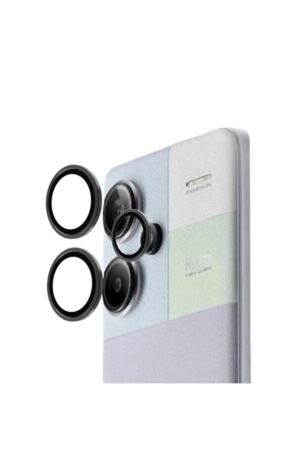 For Note 13 Pro Plus black Camera Metal Ring Glass Lens Protector for Redmi Note 14 13 14C Pro Plus