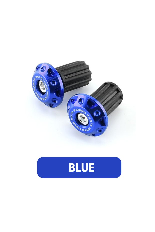 blue 2pcs Motorcycle Handle Bar Ends Plug Grips Handlebar Plug Caps Slider Motor Bike for Honda Yama