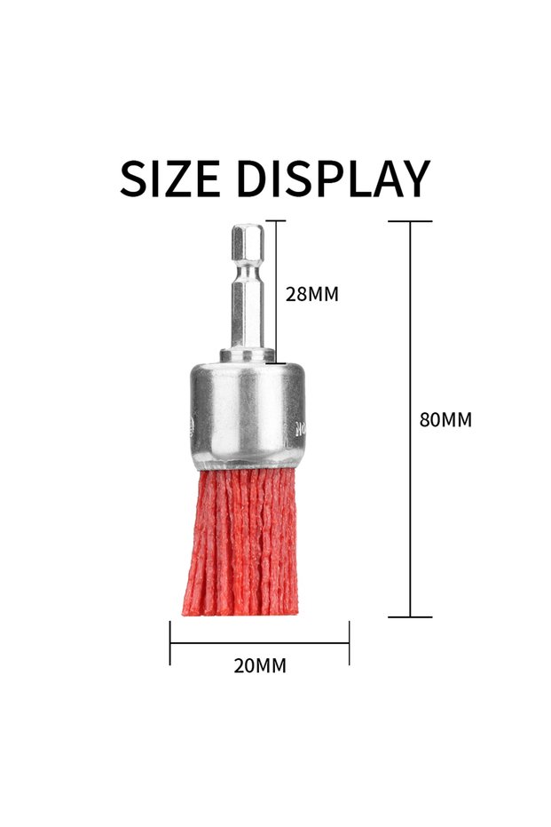 1pc Type 9 Nylon Filament Abrasive Cup Brush 1/4" Shank Drill Rotary Tool Nylon Cup Brush for Remove