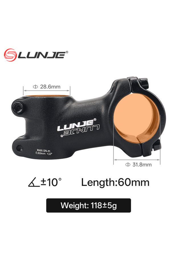 10Degree-60mm Ultralight Bike Power 60/70/80/90/100/110MM MTB Bike Stem 10/17/25/35 Degrees Mountain