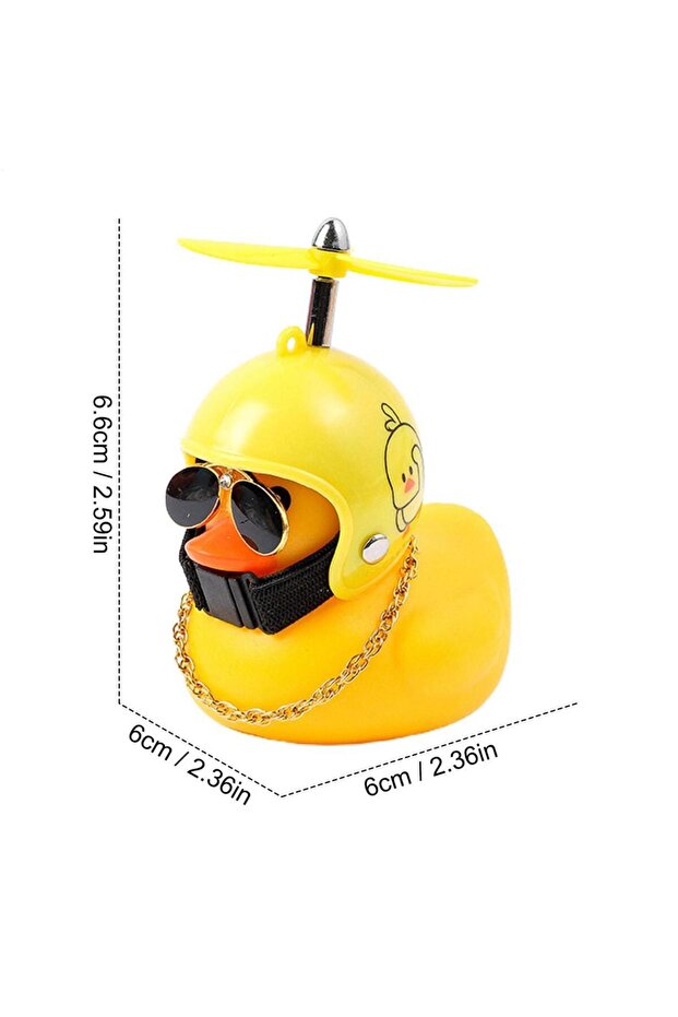 Yellow Duck Broken Wind Duck Toy Motorcycle Car Ornaments Yellow Duck Car Dashboard Decoration with