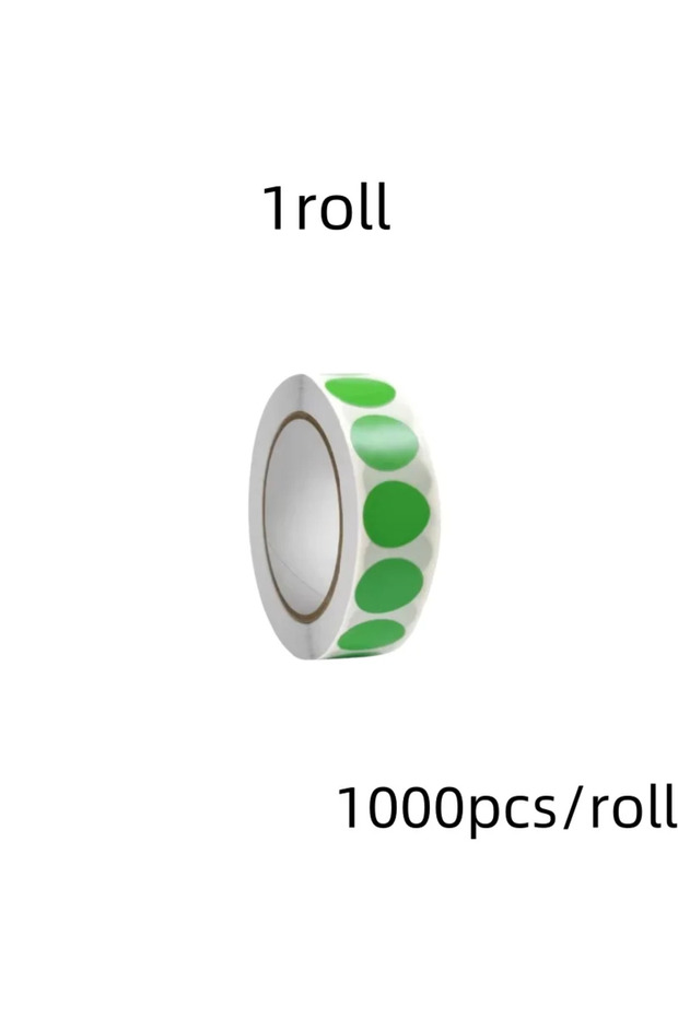Green-1000pcs roll 1000 PCS Color Dot Label Sticker Classification Mark Coated Paper Sticker Rolls
