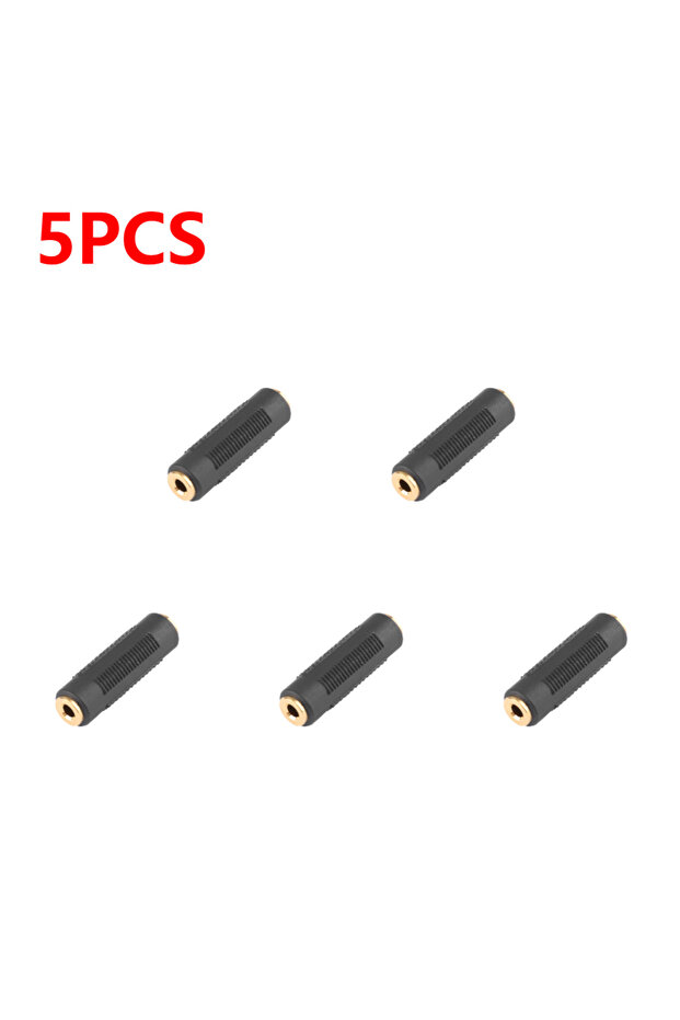 5PCS 3.5 Mm Female To 3.5mm Female Jack Stereo Connector Coupler Adapter Audio Extension Cable for M