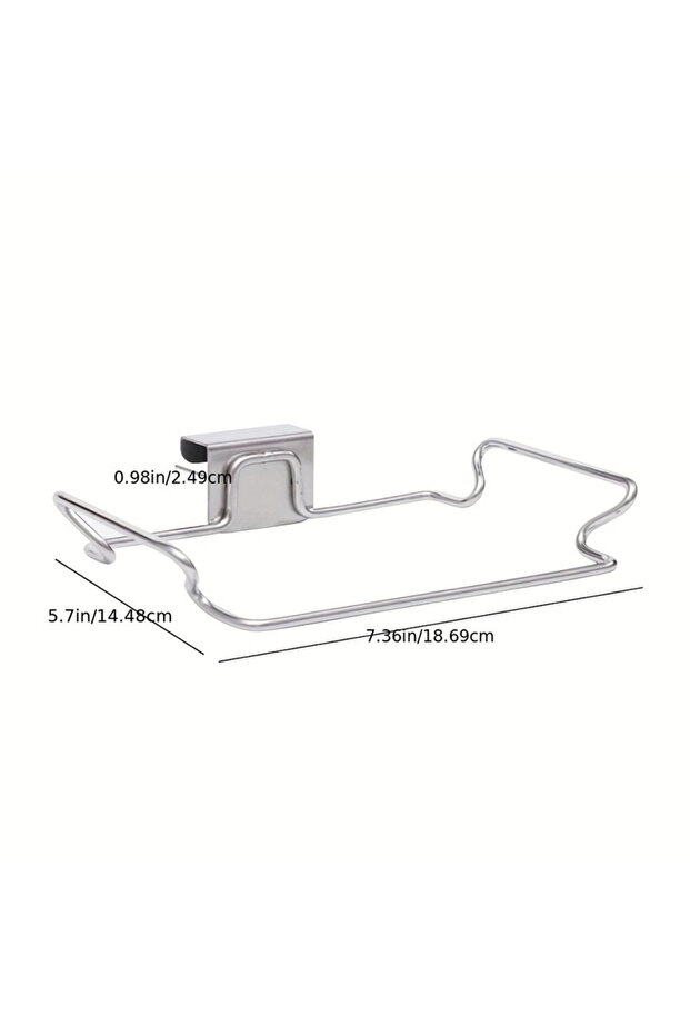 silvery Stainless Steel Hanging Garbage Bags Storage Organizer Rack Stainless Steel Trash Bag Holder