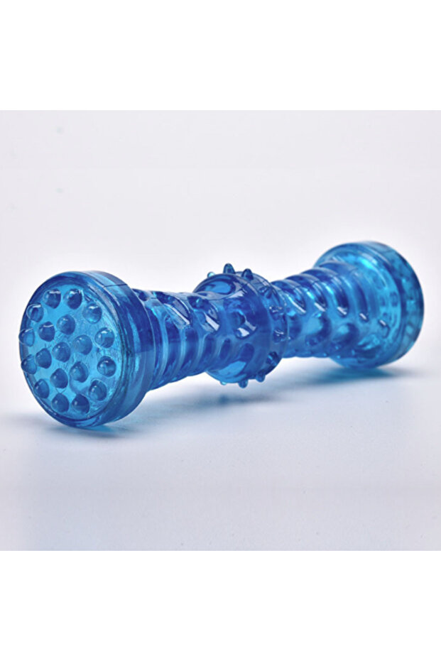 Blue Large Dog Teething Toy Chew Stick Bite Resistant Fun Leak Proof Food Toy Pet Teether Cleaner St