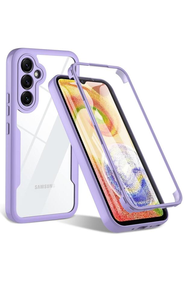 Galaxy A17 Purple 360 Full Body Screen Protector Transparent Case For Samsung A07 A17 A06 A16 A05S A