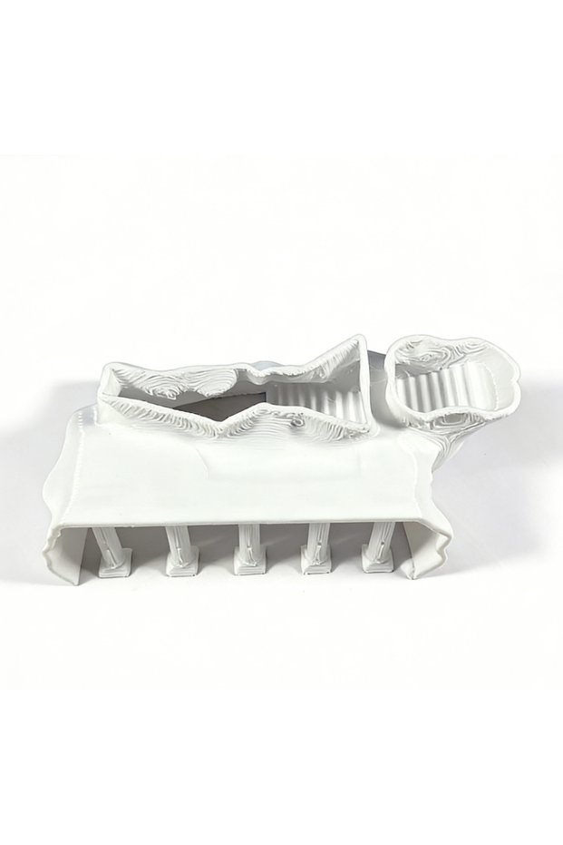 WHITE 3D Castle Aquarium Decoration, Hidden Cave Shelter for Fish/Reptiles, Ideal Habitat for Amphib