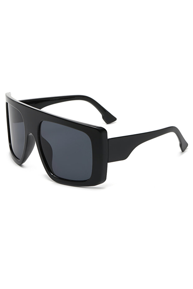 black Protective Glasses Oversized Punk Square Sunglasses Y2K Unique Men Trendy Riding Sun Glasses B