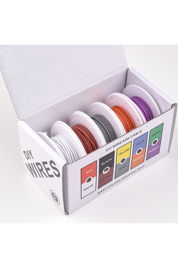 22awg (25meter) Color 2 5 Colors 16/18/20/22/24/26/28/30 AWG Stranded Electrical Wire Flexible Silic