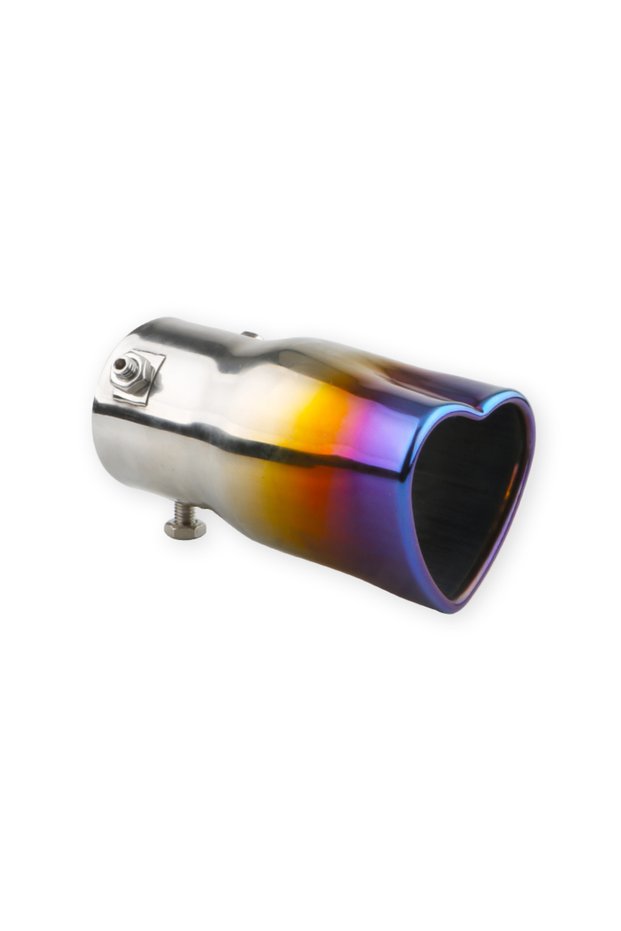 Burnt Blue straight Car Parts New Design Heart Shape Style Car Accessories 2.5 Inch Stainless Steel