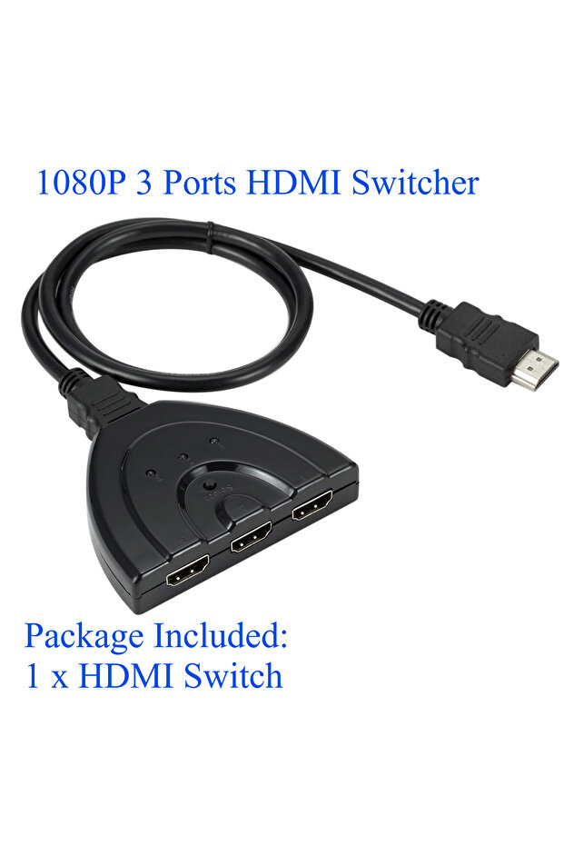 Product E 4K 2K 3x1 HDMI Cable Splitter HD 1080P Video Switcher Adapter 3 Input 1 Output Port HDMI H
