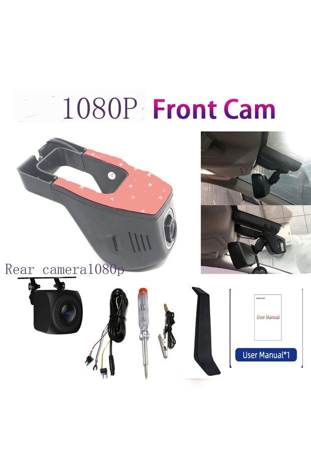 None Red hd 4K 3840x2160P WiFi Car DVR Dash Cam Camera 2K 24H Parking Monitor APP Control Car Drivin
