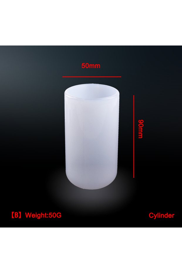 B 50x90mm 1PC 10 Style Cylindrical Hexagon Silicone Mold DIY Epoxy Resin Casting Mould UV Candle Hom