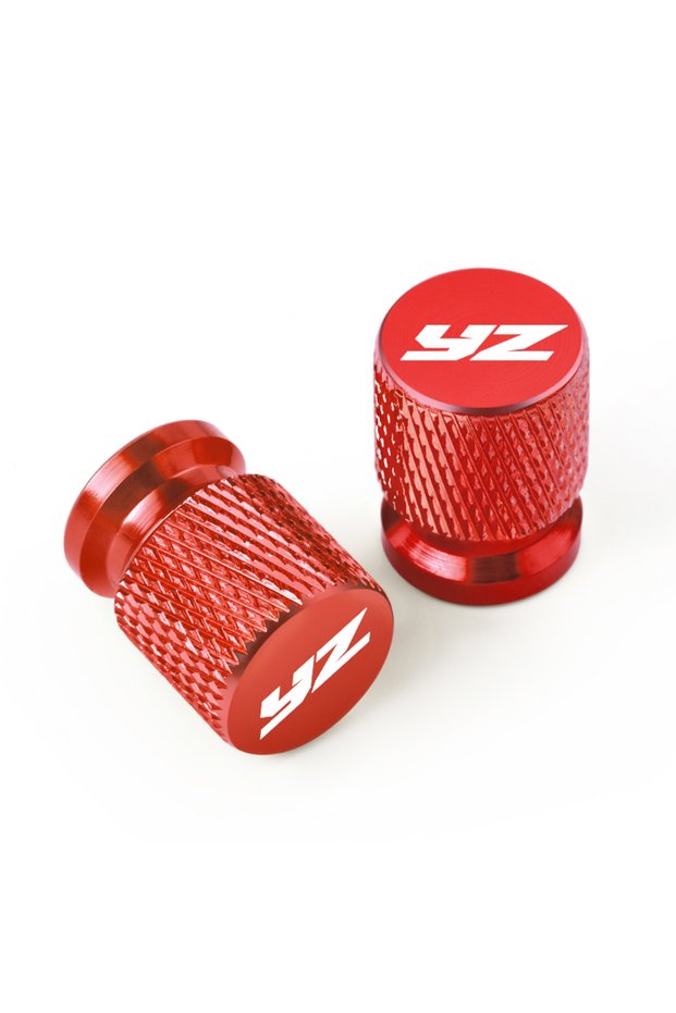 Red 2PCS Aluminum Motorcycle Tyre Valve Cap Dustproof Universal For Yamaha YZ 80 85 125 250 426 450