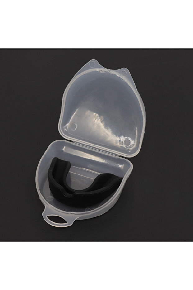 Black with Box Silicone Tooth Protector for Night Sleep, Mouth Guard Tray for Rugby Karate, Bruxism