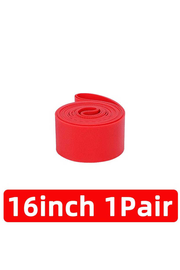 16 2PCS 2PCS PVC Mountain Bike Tire Pads Red Puncture Resistant Inner Tube Protective Pad 12/14/16/1