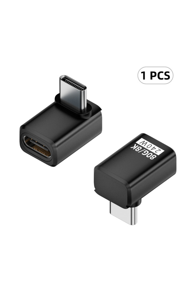USB4 V2-MG-LT-HS USB4 V2 90 Degree Type-C Angle Adapter 80Gbps Thunderbolt 4/3 Elbow Connector 240W