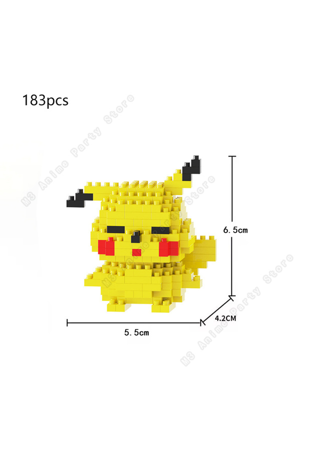 no box 1 Pokemon Building Blocks Set Pikachu Bricks Block Assembling Micro Anime Gengar Charizard Mo