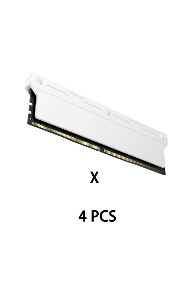 White 4pcs TEUCER RAM Heatsink PC Memory Cooling Aluminum Vest Applicable to Desktop Memory DDR2 DD