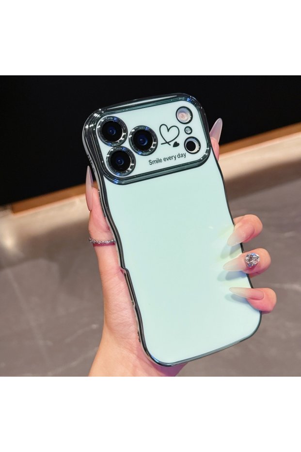 iPhone17 Pro Max Green Electroplating Side Love Phone Case for IPhone 17 Pro Max 17 Air 16 15 14 Pl