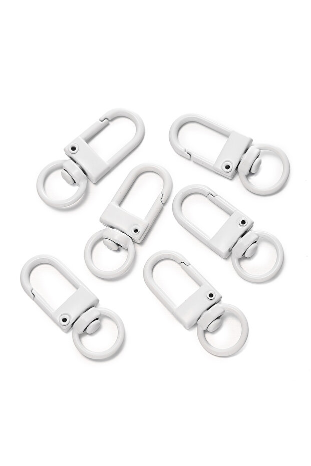White 10pcs/Lot High Quality Colorful Alloy Snap Lobster Clasp Hooks Keychain Findings for DIY Key C