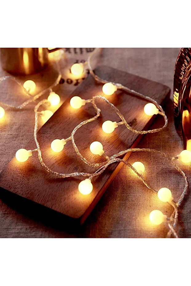 سلسلة أضواء كروية صغيرة بيضاء تعمل بمنفذ USB-12 متر، 100 مصباح LED دافئ، 10/20/40/80/100 مصباح LED، إكليل زهور يعمل بمنفذ USB/بطارية B
