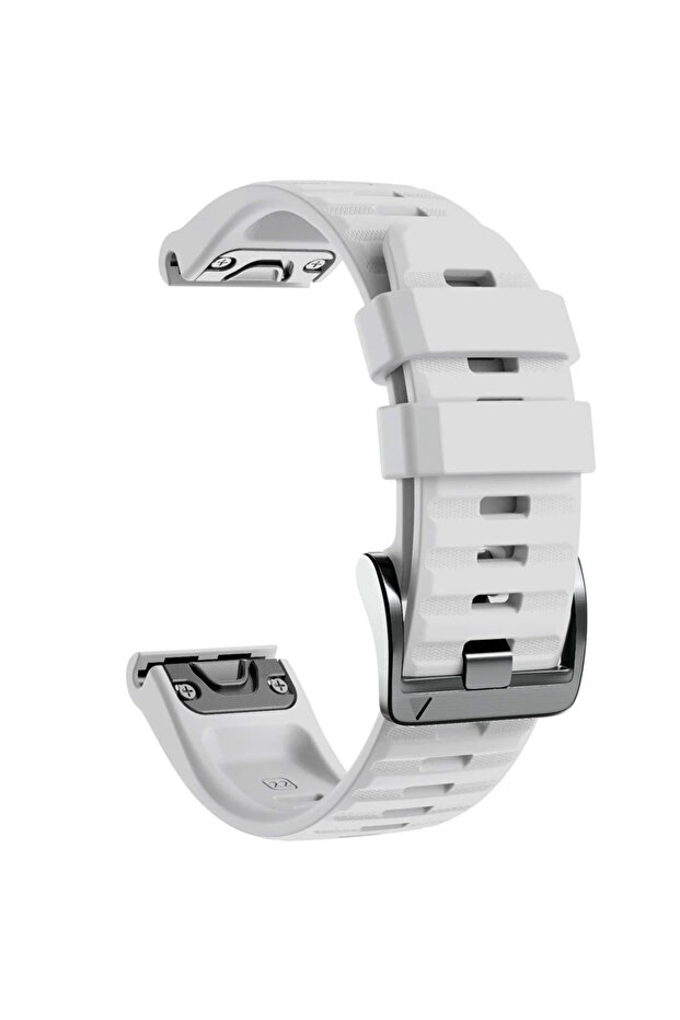 1PCS QuickFit 22mm White Sport Silicone Strap for Garmin Fenix 8 Pro 47mm 51mm E 7 7X/Epix Pro/6 6X/