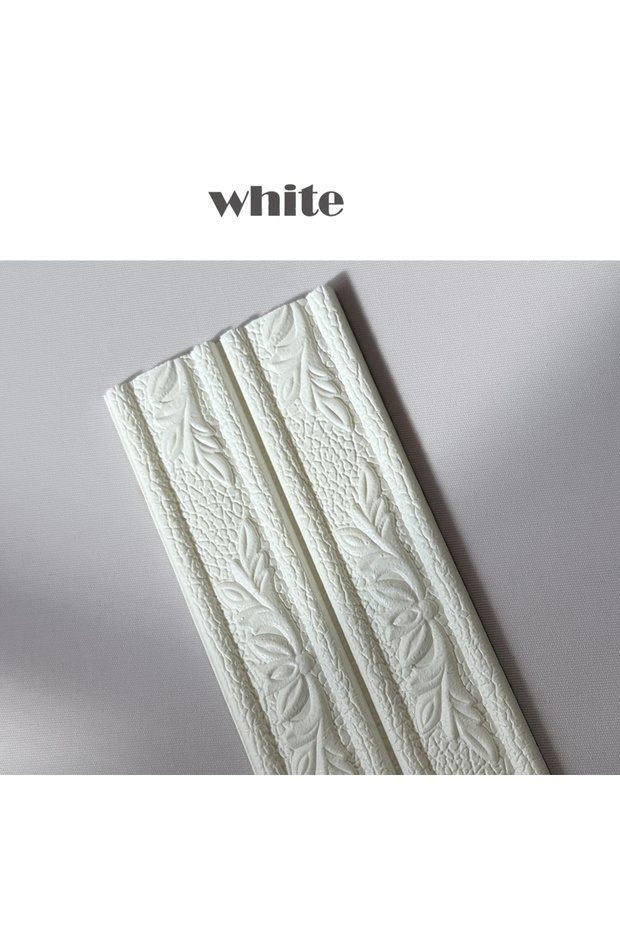 8cmx230cm white Self adhesive peeled off Wallpaper 3D Carving ceiling decorative strip wall skirting