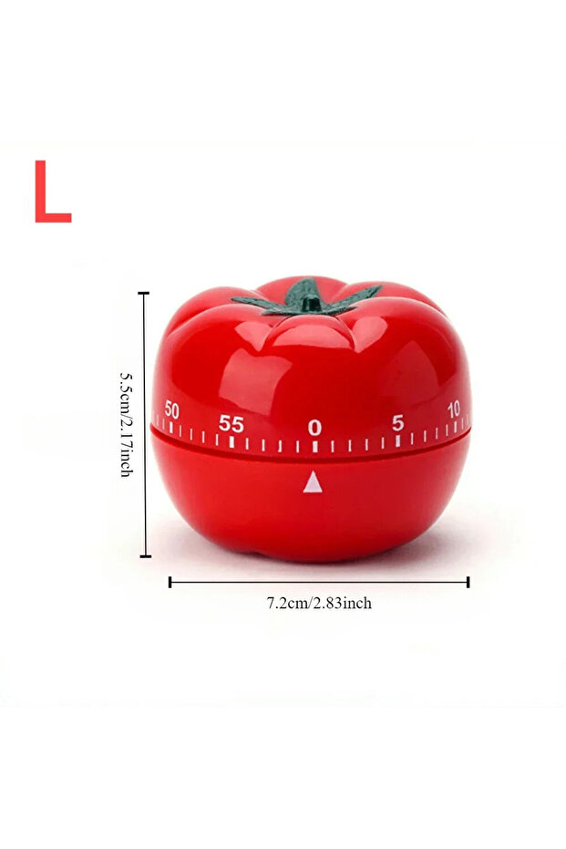 L 1PC Tomato Countdown Timer - Kitchen Baking Alarm Clock with Large & Small Tomato Reminder Design