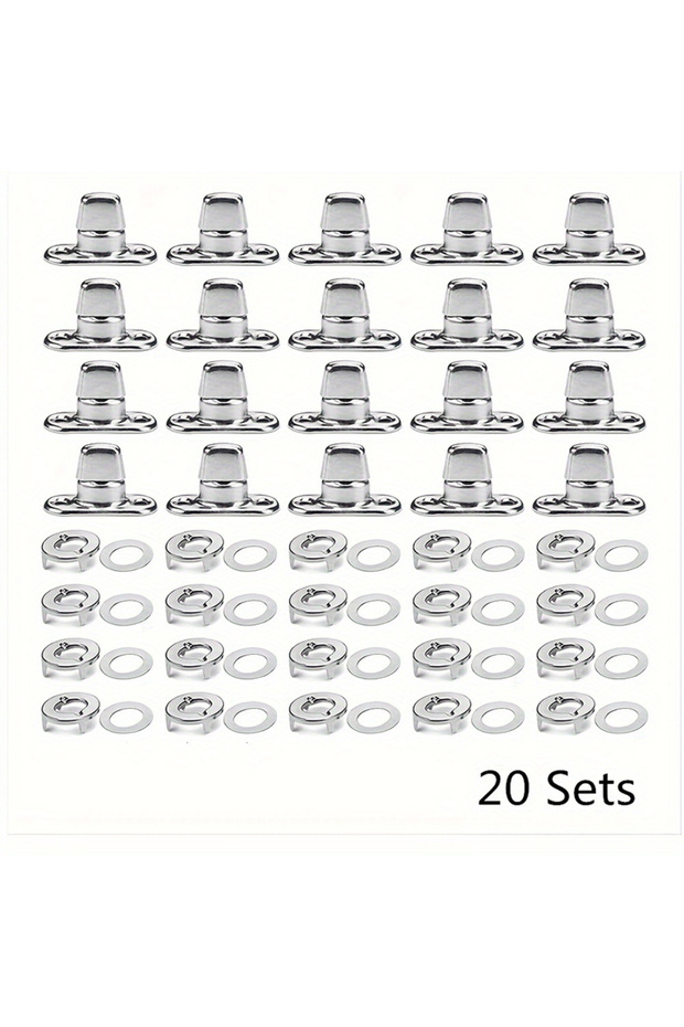 20 set 5/10/20 Sets Marine Grade Twist Lock Fasteners Turn Button Eyelet And Stud, For Canvas Fasten