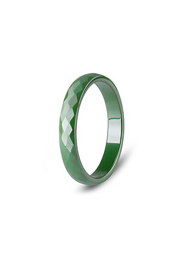 11 green 3mm Thin Stackable Ceramic Ring Women Black White Pink Green Purple Plain Wedding Band Prom