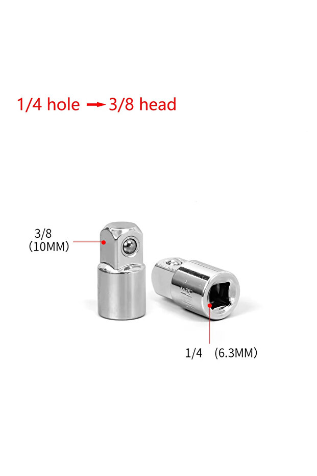 1-4hole3-8head(1pcs) 1/4" 3/8" 1/2" Ratchet Wrench Adapter Chrome Vanadium Sleeve Drive Socket Conv