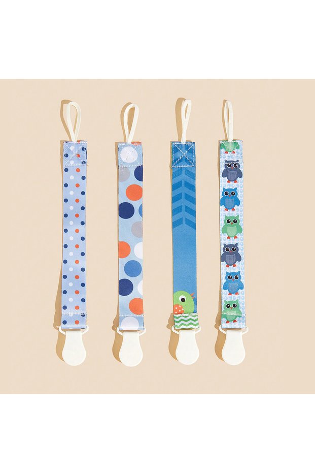 4pcs Mixed Color-2 4Pcs/1pc Baby Pacifier Clips|Pacifier Chain Holder|Universal Soother Clips with P