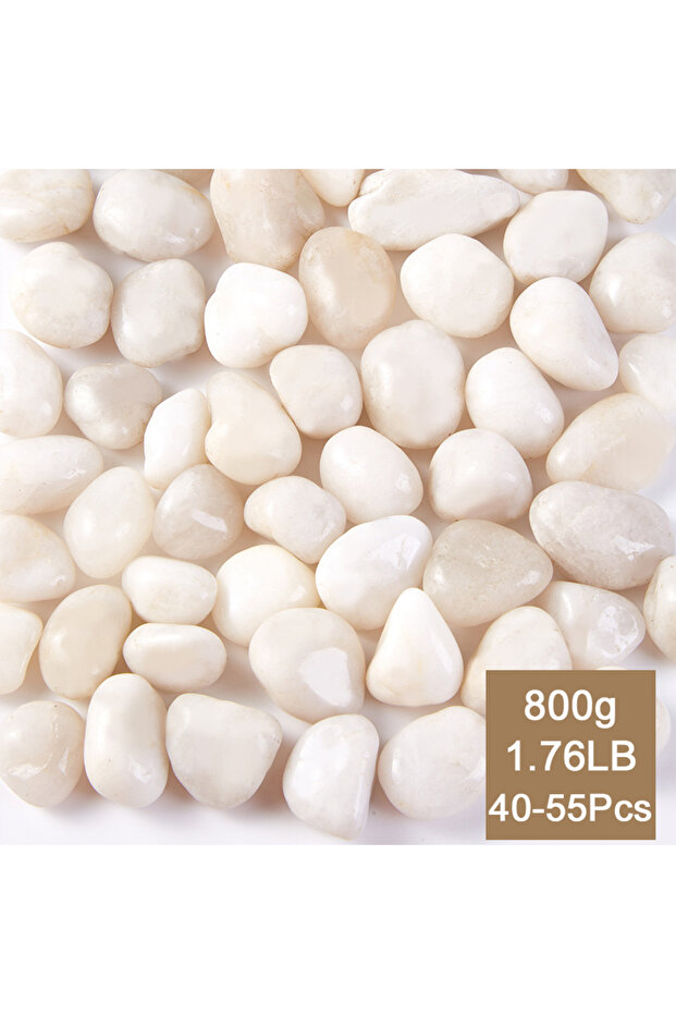 2-3cm 800g 300/800g 2-3cm Natural Pebbles White High Polished Courtyard Landscape Decoration Hortic