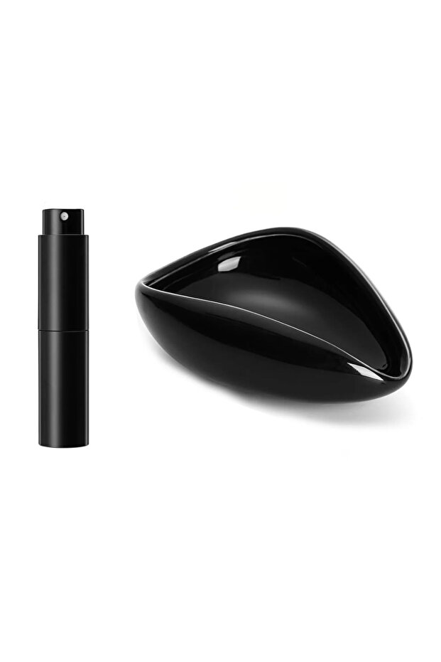Black set Coffee Bean Dosing Cup and Spray Bottle Set Single Dose Coffee Bean Dosing Cup Ceramic Cof